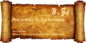 Marinkás Zsuzsanna névjegykártya